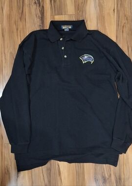 Original WOTC Wizards Of The Coast Rare Long Sleeve Polo Employee Shirt. Mens L